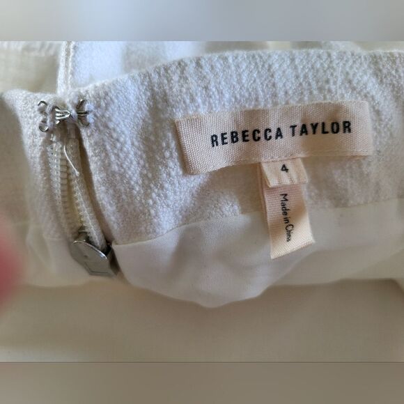 Rebecca Taylor White Off-Shoulder Mini Dress - Picture 5 of 6